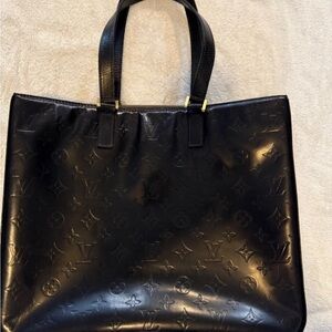 Louis Vuitton Elegant Black Embossed Tote
